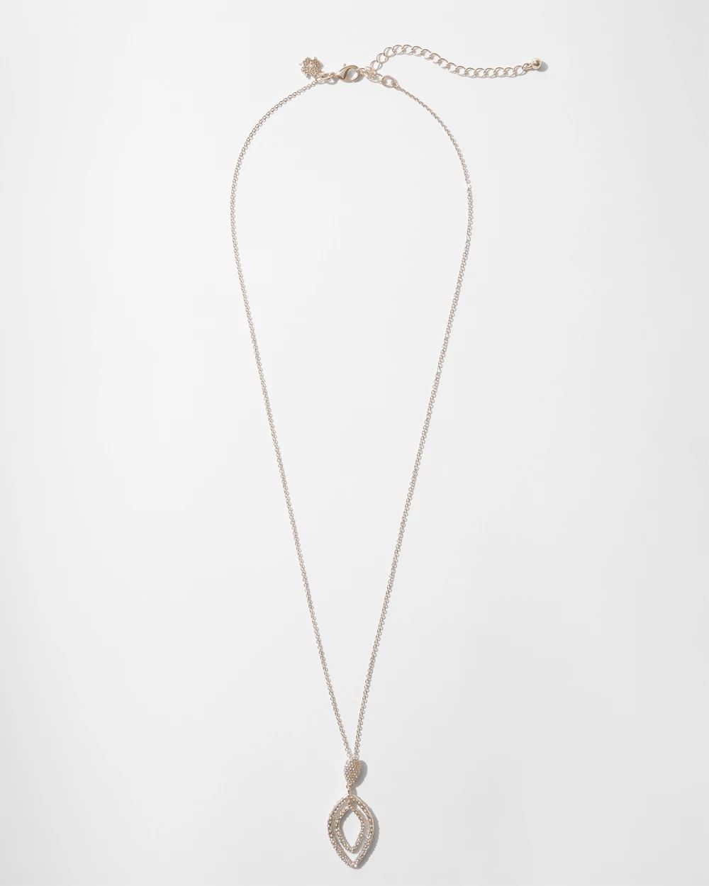 Gold-Dusted Pave Pedant Necklace