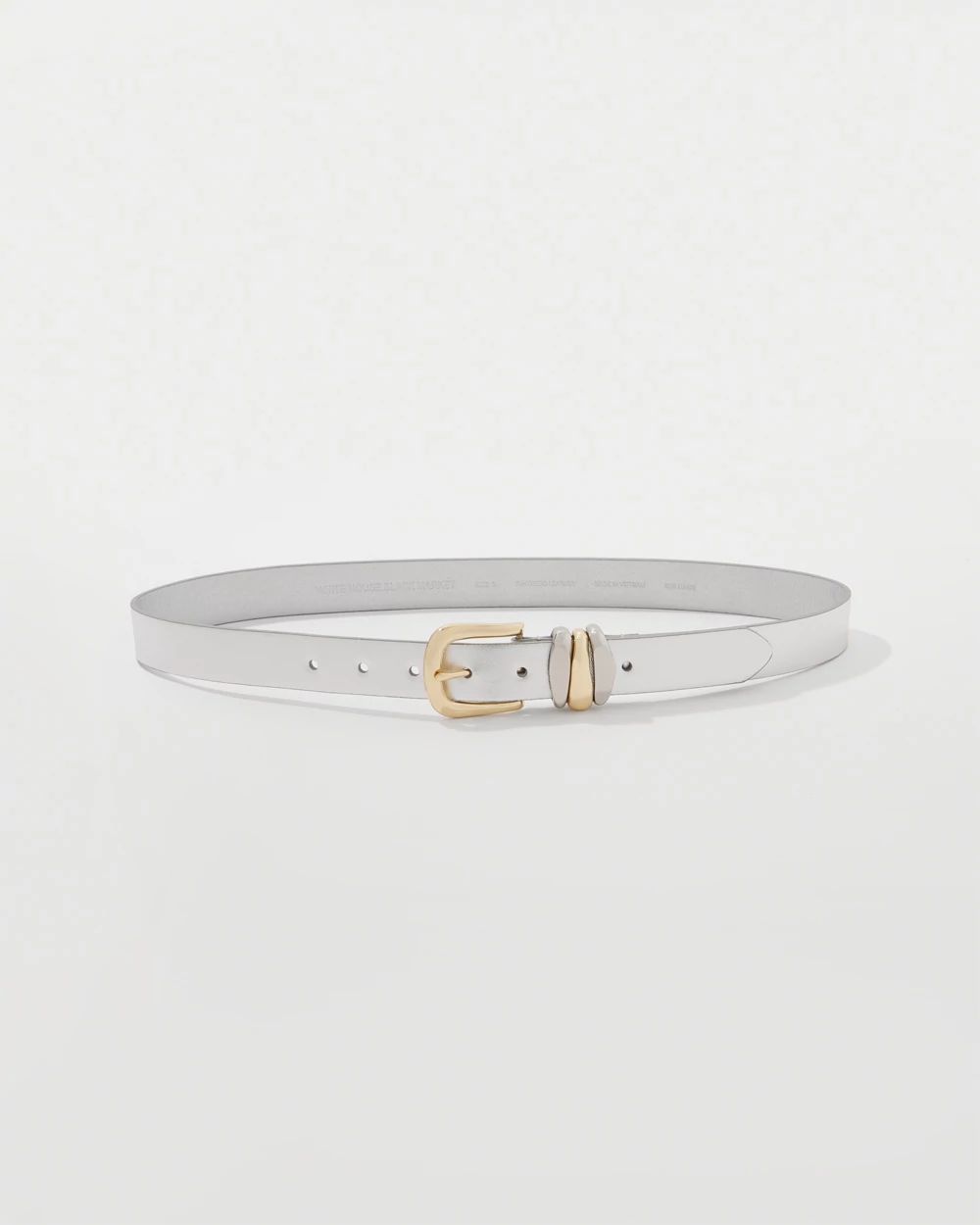Metallic Faux Leather Belt