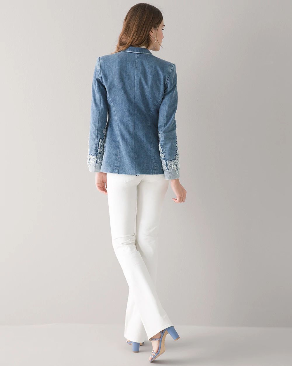 Petite denim blazer hotsell