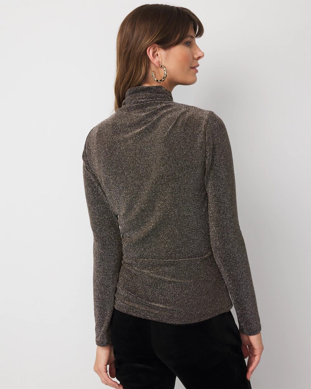 WHBM FORME™ Stretch Metallic Long-Sleeve Tee