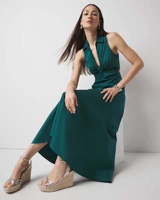 Cut-Out Collared Dress click to view larger image.