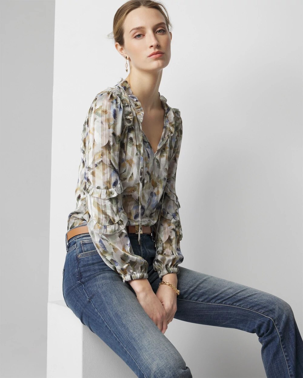 Ruffle Sleeve Blouse - image 2
