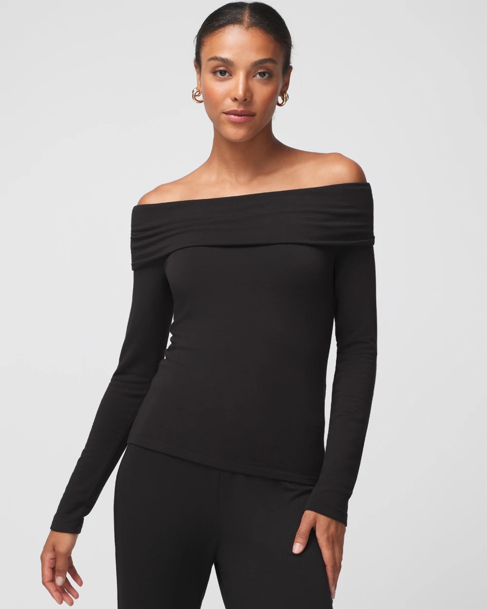 white house black market off the shoulder top