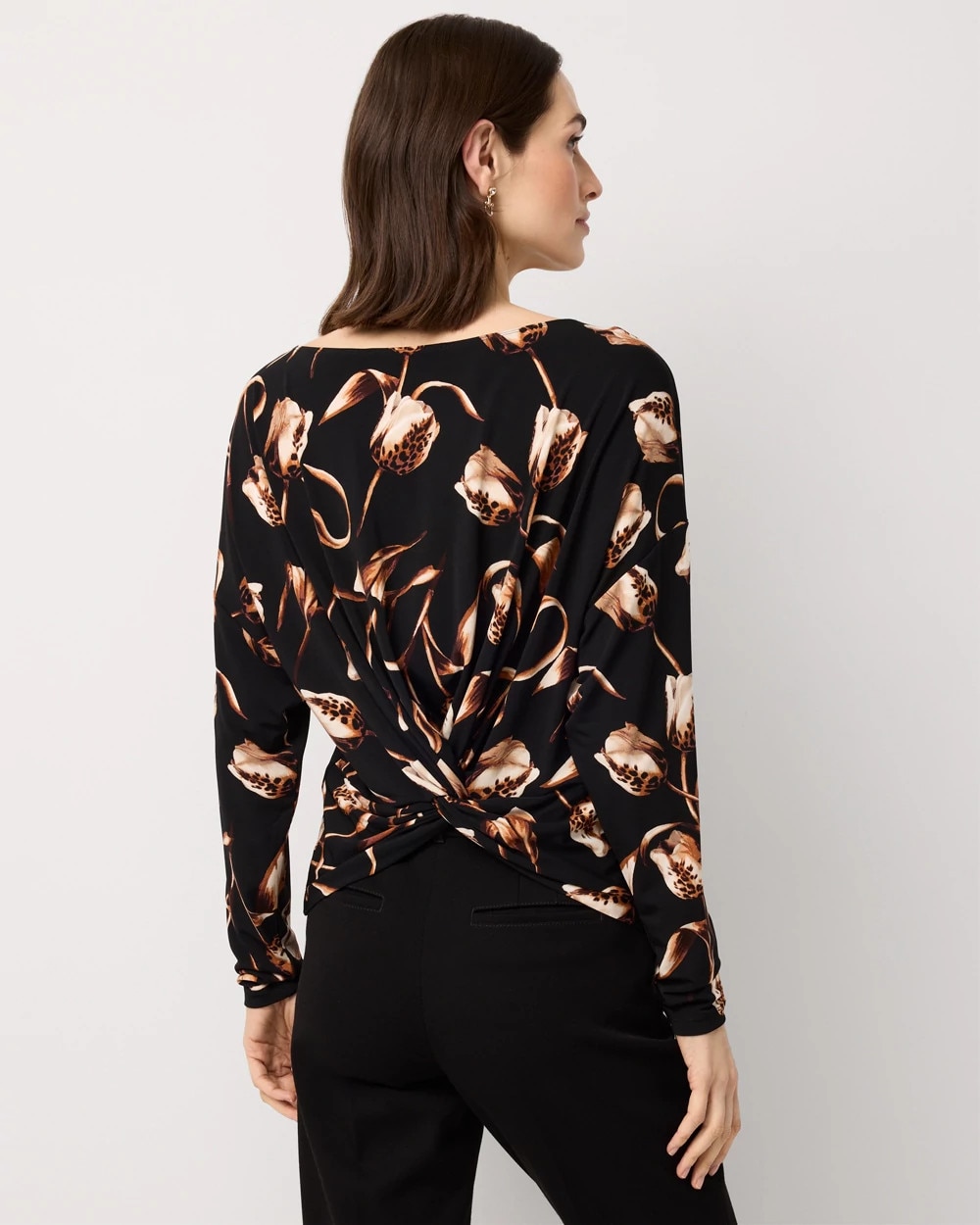 Boat Neck Long Sleeve Top