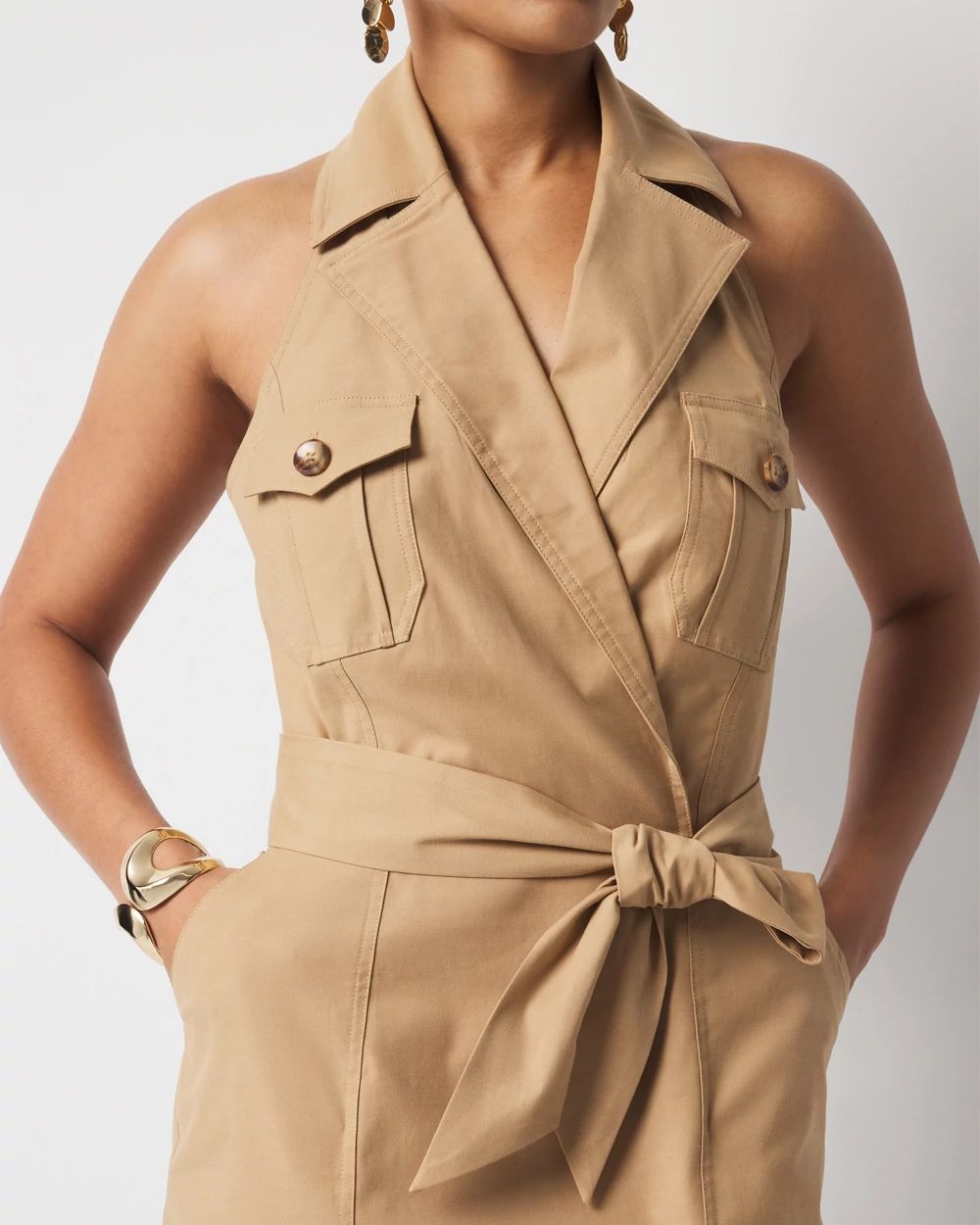 Trench Wrap Mini Dress