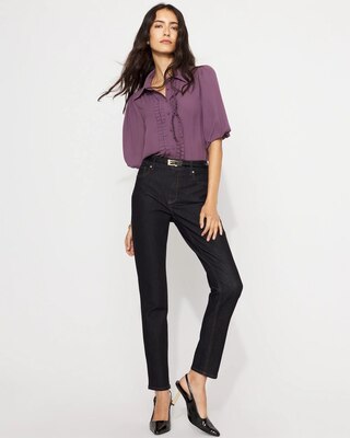 Puff Sleeve Ruffle Shirt click to view larger image.