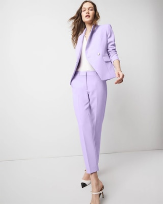 WHBM® Elle Slim Ankle Luxe Double Weave Pants click to view larger image.
