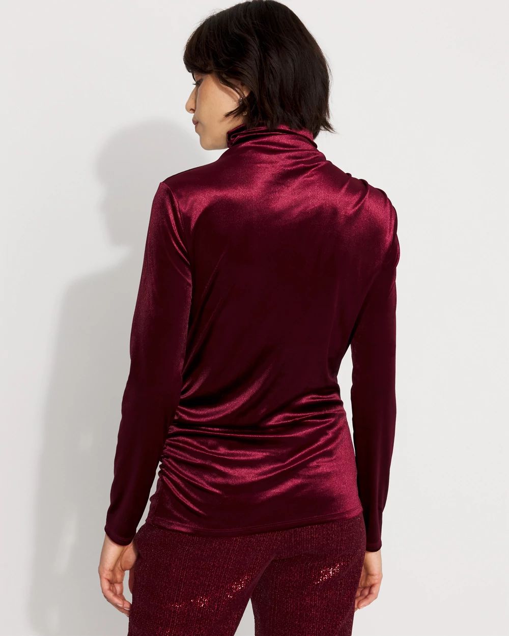 WHBM FORME™ Long Sleeve Velvet Top click to view larger image.