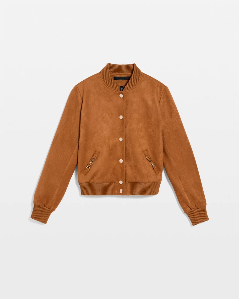 Faux Suede Bomber Jacket