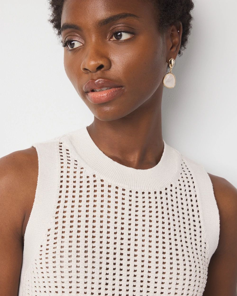 Petite Sequin Shimmer Tank Top