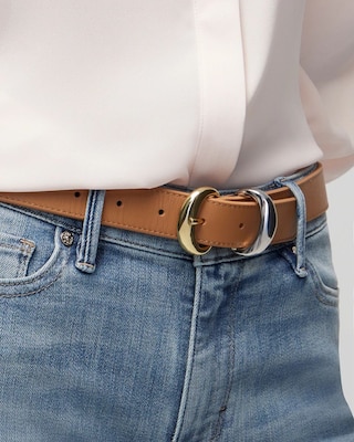 Mixed Metal Denim Belt
