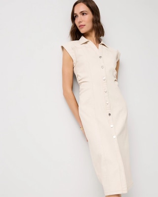 Button Front Sheath Dress click to view larger image.
