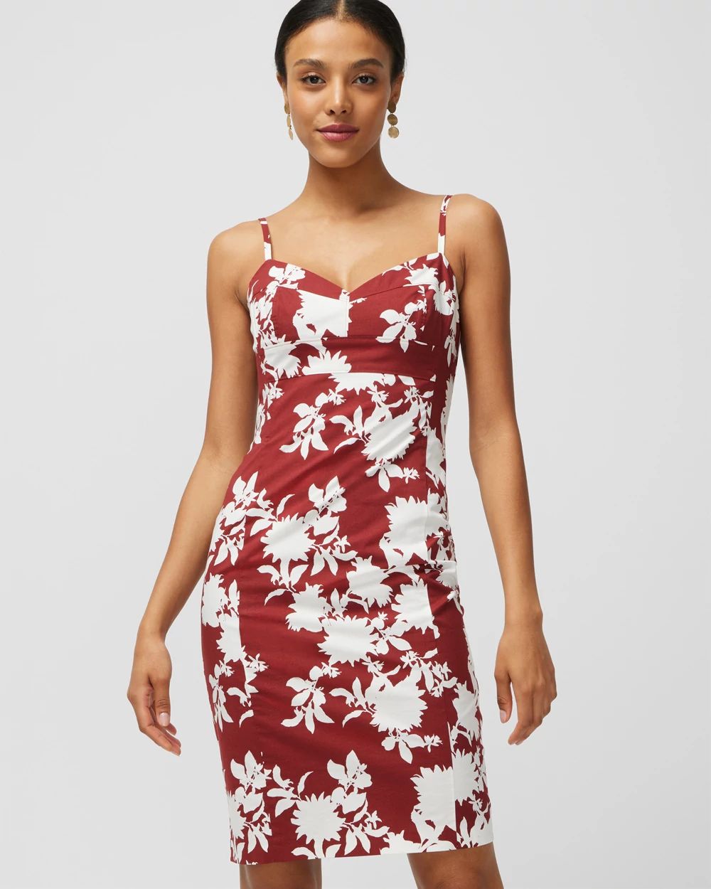 Poplin Bustier Sheath Dress