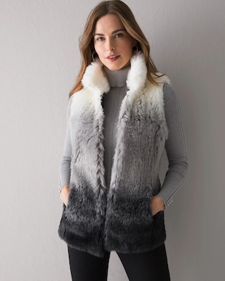Ombre Faux Fur Vest click to view larger image.