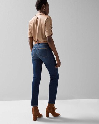 High-Rise Everyday Soft Denim™ Piped Straight Jeans click to view larger image.