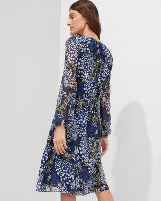Outlet WHBM Long-Sleeve V-Neck Dress