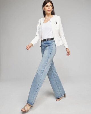 Outlet WHBM Long Sleeve Collarless Jacket
