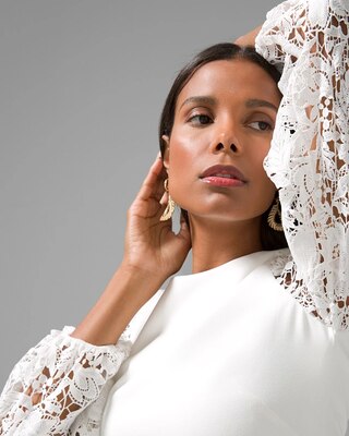 Lace Sleeve Shift Dress