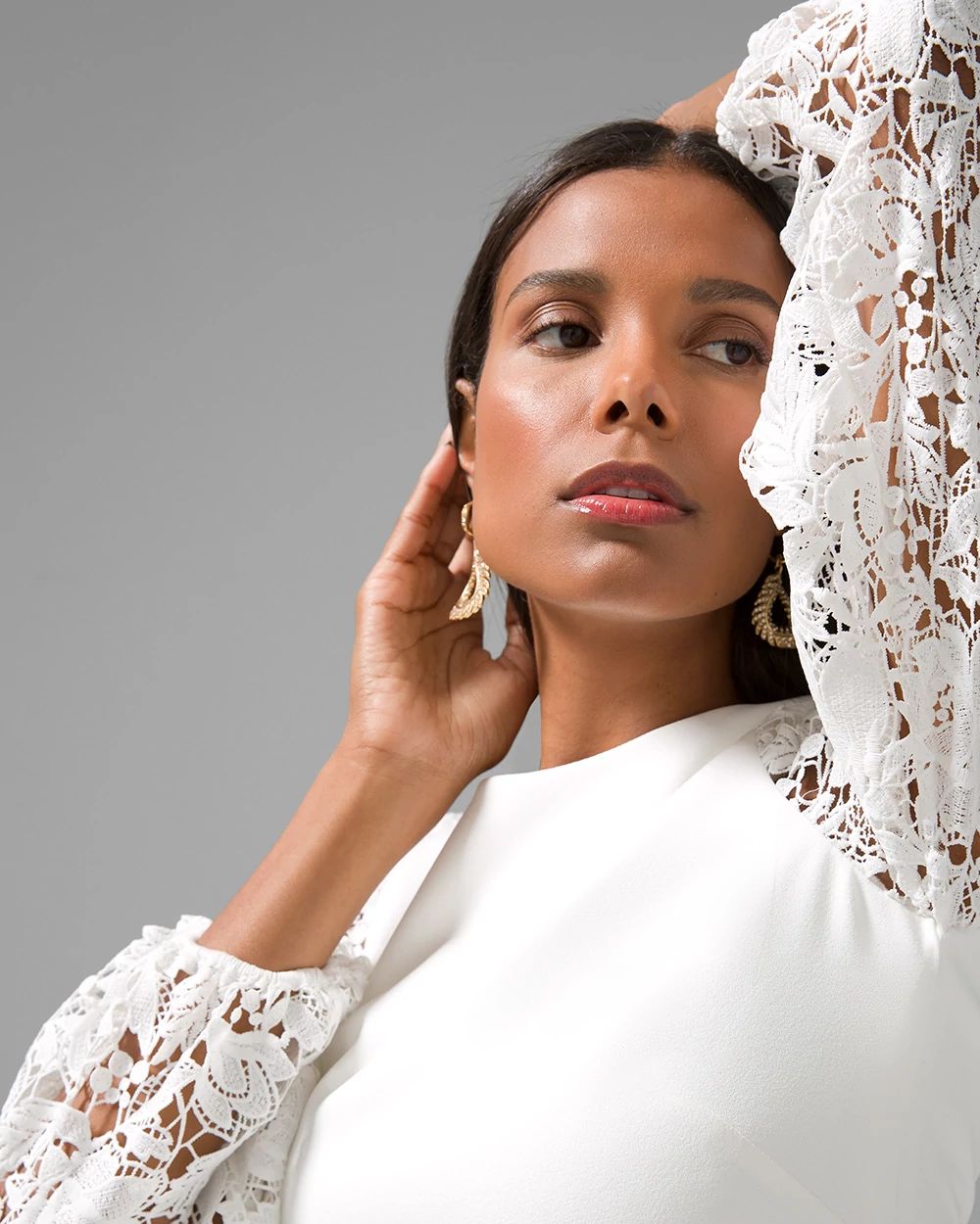 Lace Sleeve Shift Dress