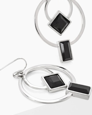 Double Hoop Geometric Earrings click to view larger image.