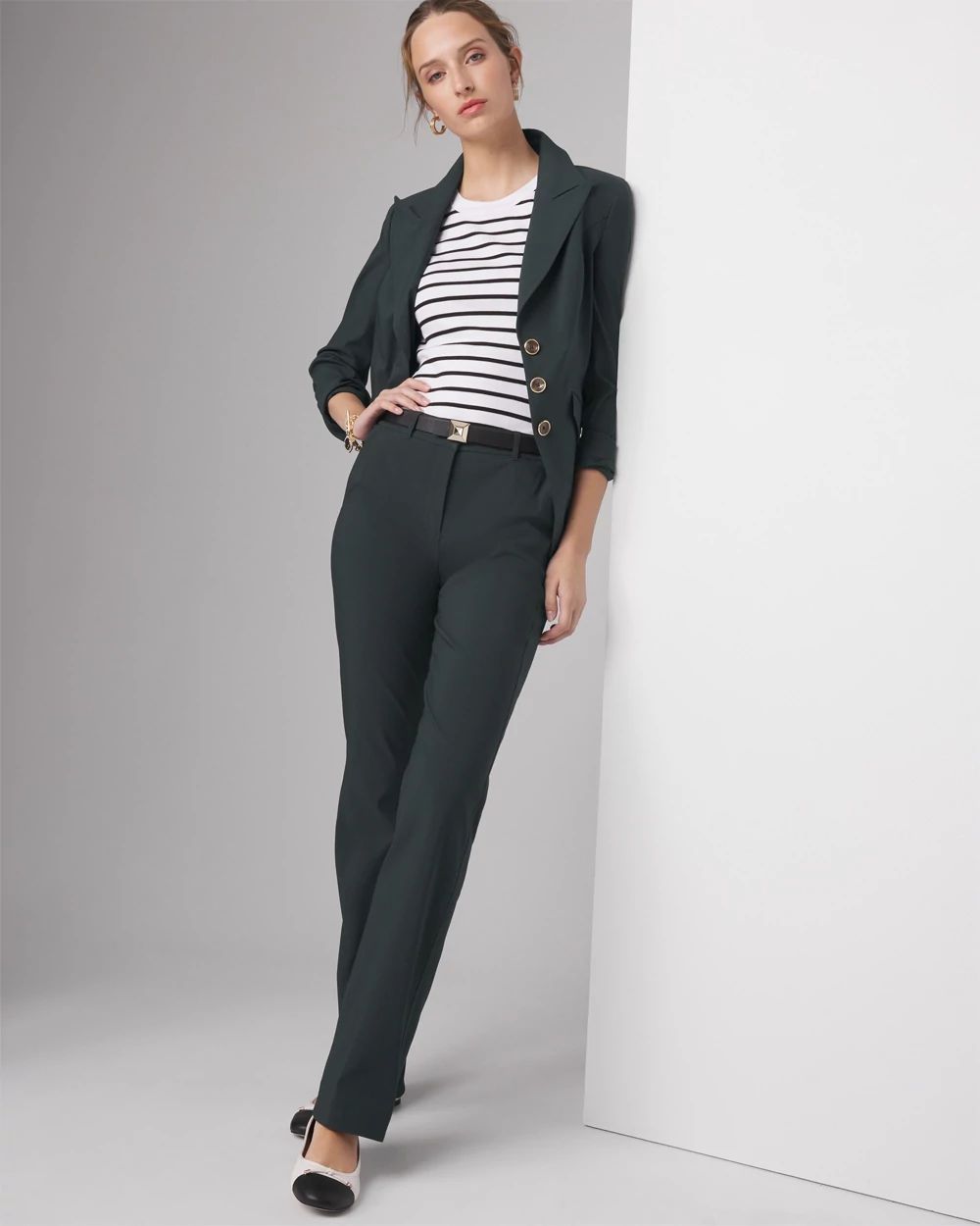 WHBM® Lightweight Ines Slim Bootcut Pant