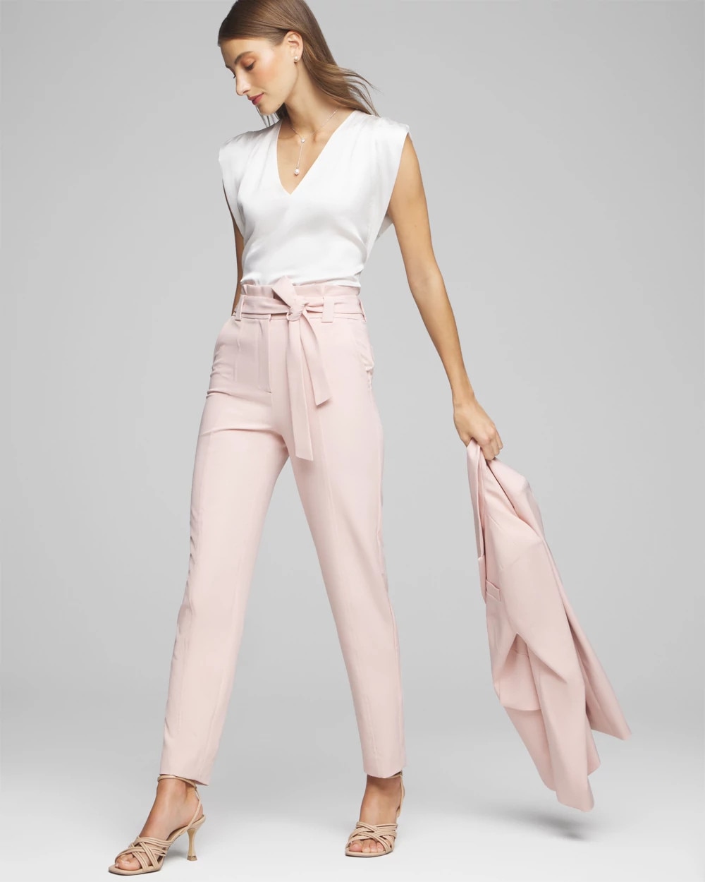 Curvy Fluid Tapered Ankle Pants | White House Black Market