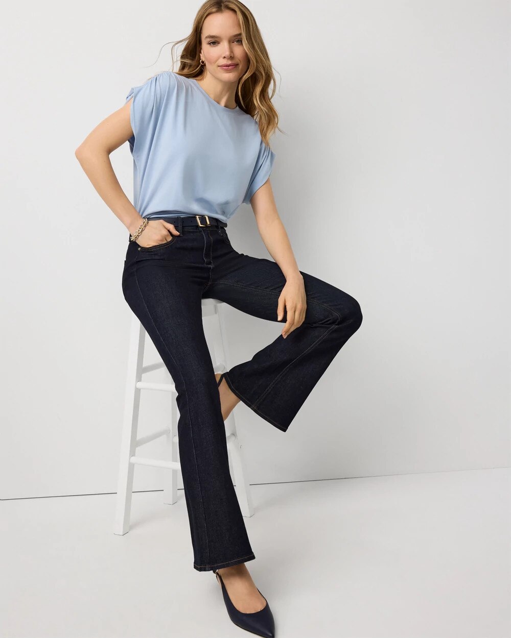 Ruched Shoulder Tee - image 2