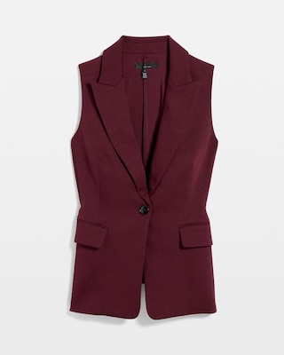 One-Button Tailored Vest click to view larger image.