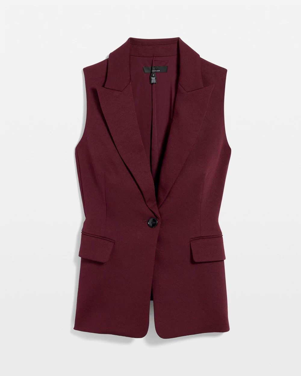 One-Button Tailored Vest click to view larger image.