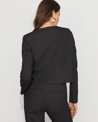 Collarless Button Front Jacket click to view larger image.