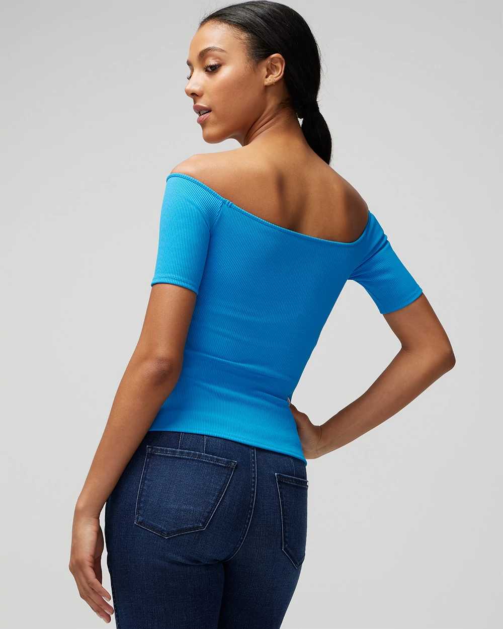White house black market off the shoulder top online