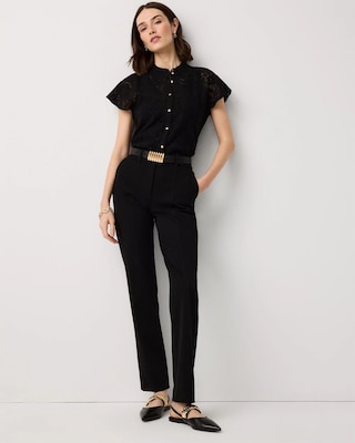 Knit Lace Shirt click to view larger image.