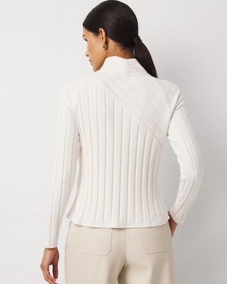 Ribbed Funnel Neck Top click to view larger image.