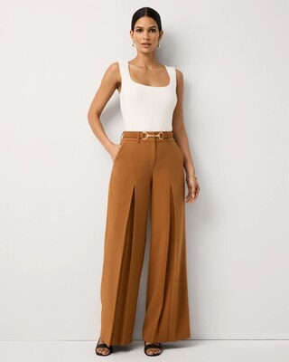 Petite Pleated Ultra Wide Leg Pant