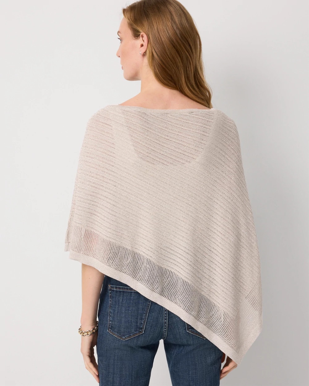 Metallic Asymmetrical Poncho - image 4