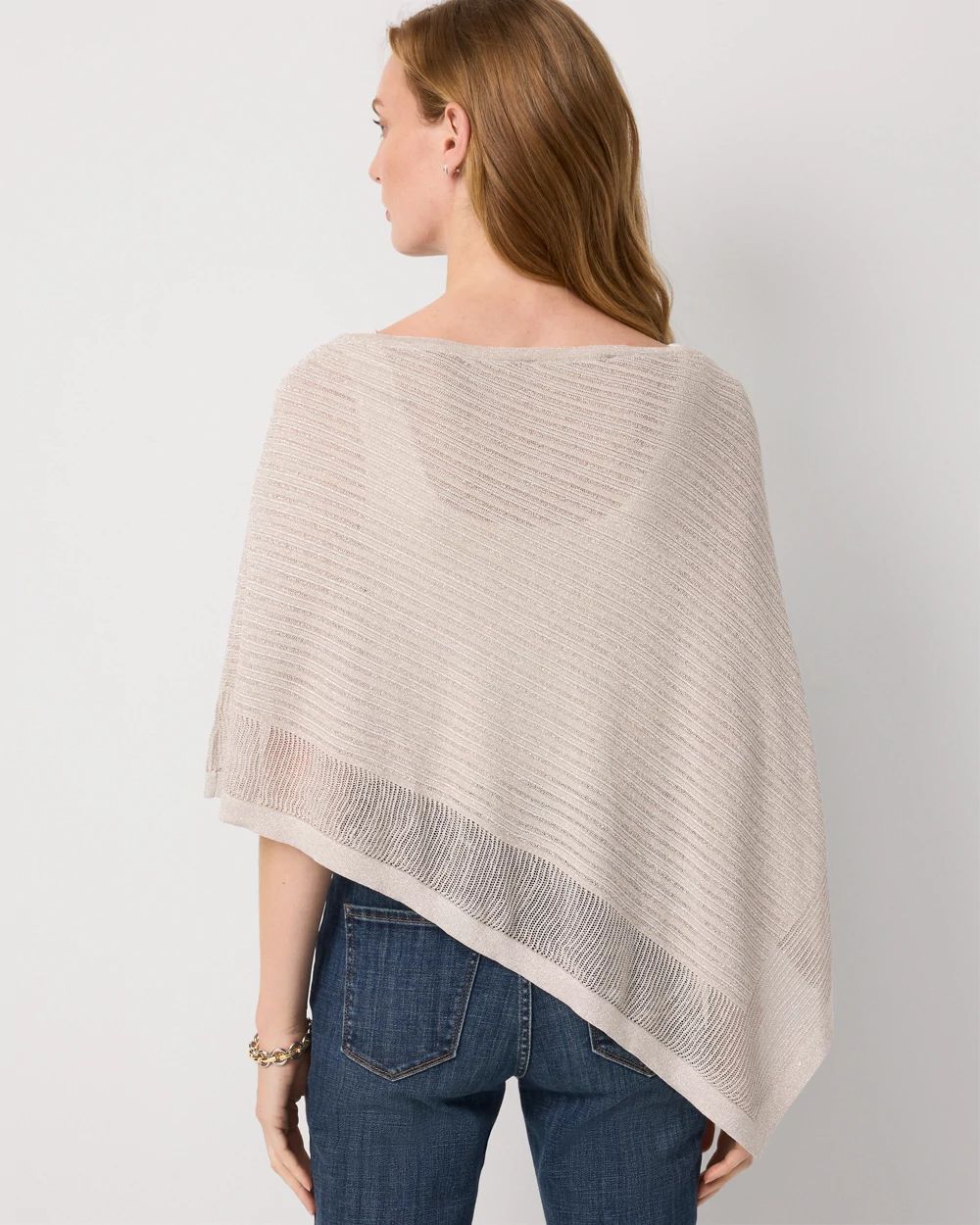 Metallic Asymmetrical Poncho click to view larger image.