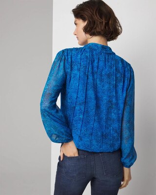 Cross Front Pleated Blouse click to view larger image.