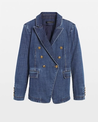 WHBM® Denim Studio Blazer click to view larger image.