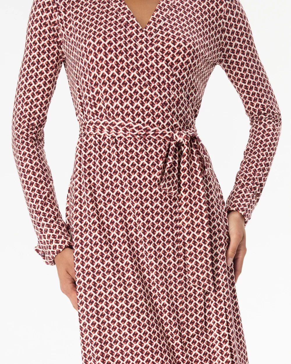 Collared Wrap Dress click to view larger image.