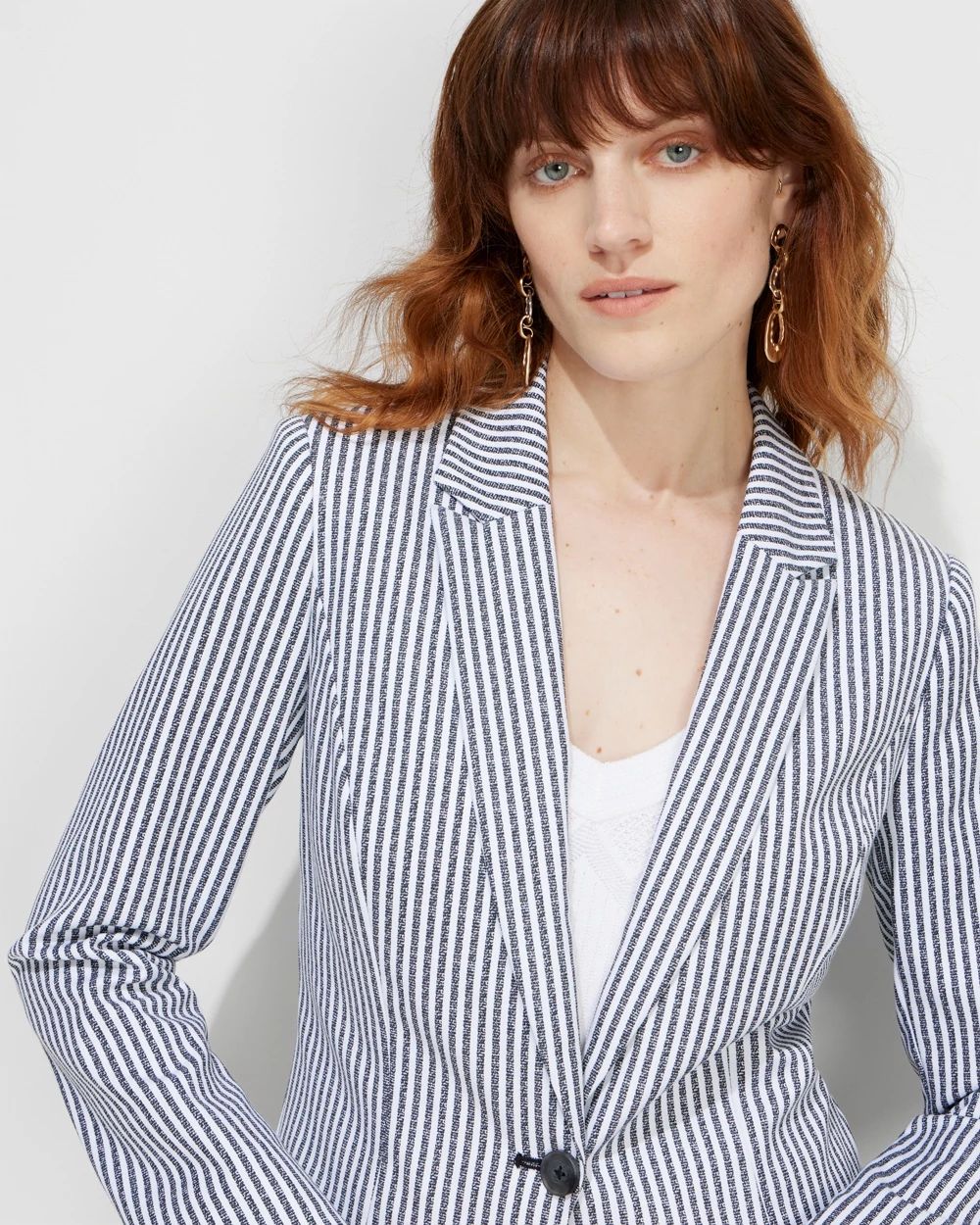 Outlet WHBM Long Sleeve Button-Front Blazer