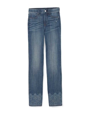 High Rise Everyday Soft Denim™ Beaded Hem Jeans click to view larger image.