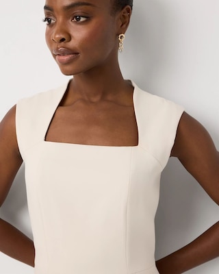 Square Neck Sheath Dress click to view larger image.
