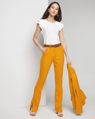 WHBM® Ines Slim Side-Slit Bootcut Pant