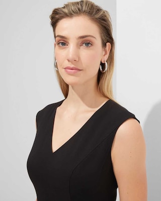 Outlet WHBM Sleeveless V-Neck Shift Dress click to view larger image.