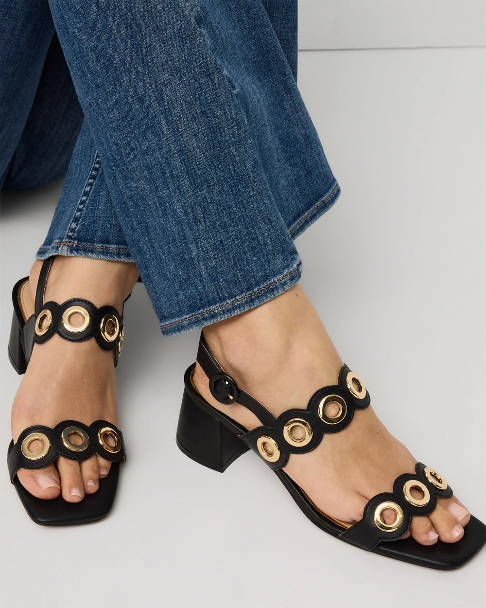 Leather Heeled Sandal