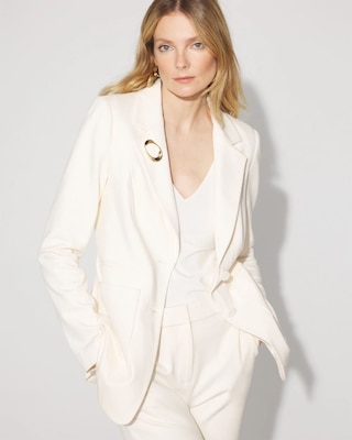 Double-Pocket Belted Blazer
