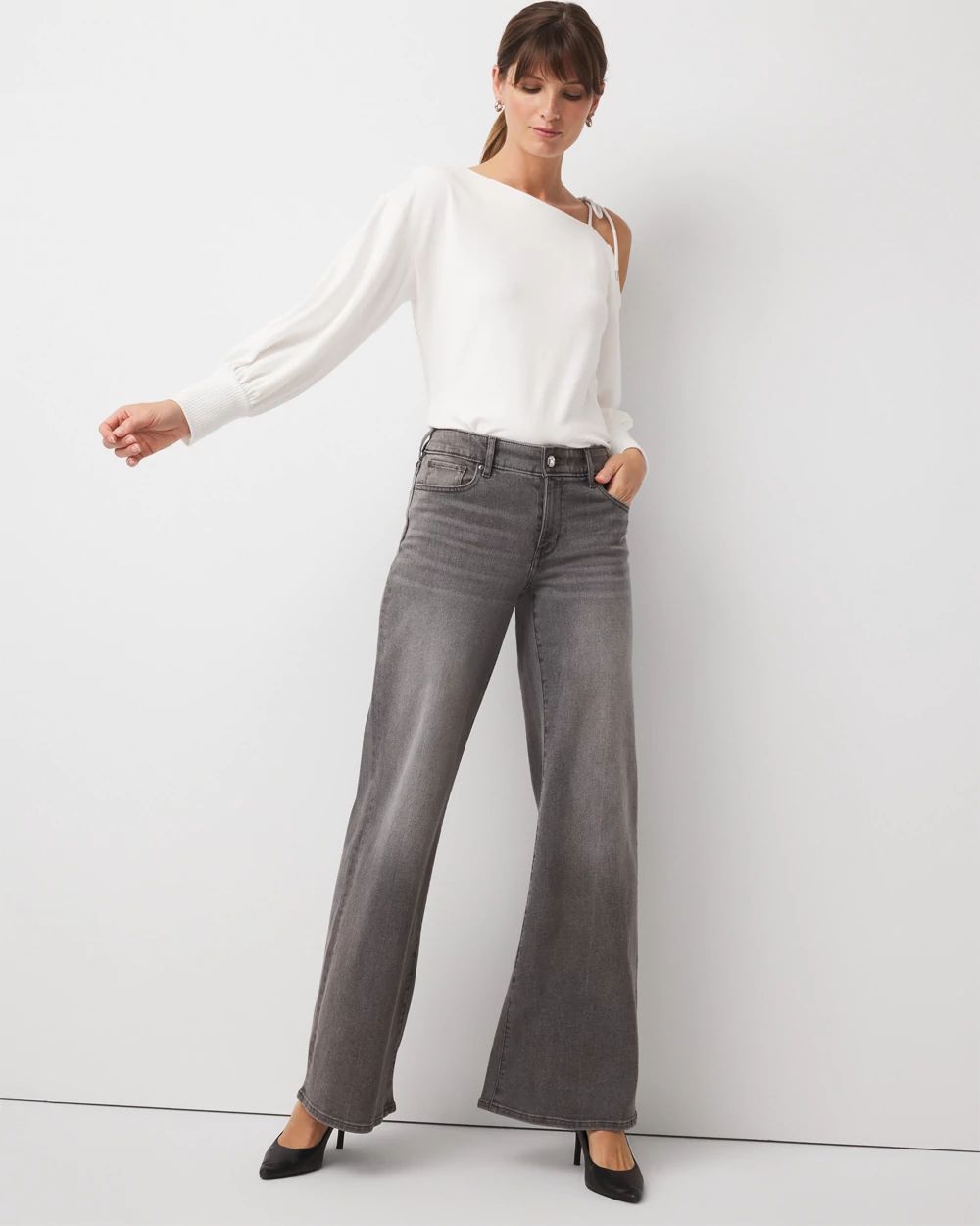 Tie-Detail Bell Sleeve Top click to view larger image.