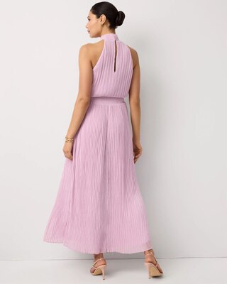 Pleated Halter Maxi Dress click to view larger image.