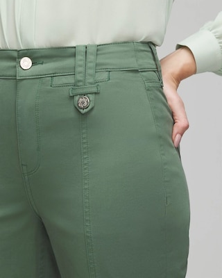 High-Rise Pret Front Seamed Bootcut Pants click to view larger image.
