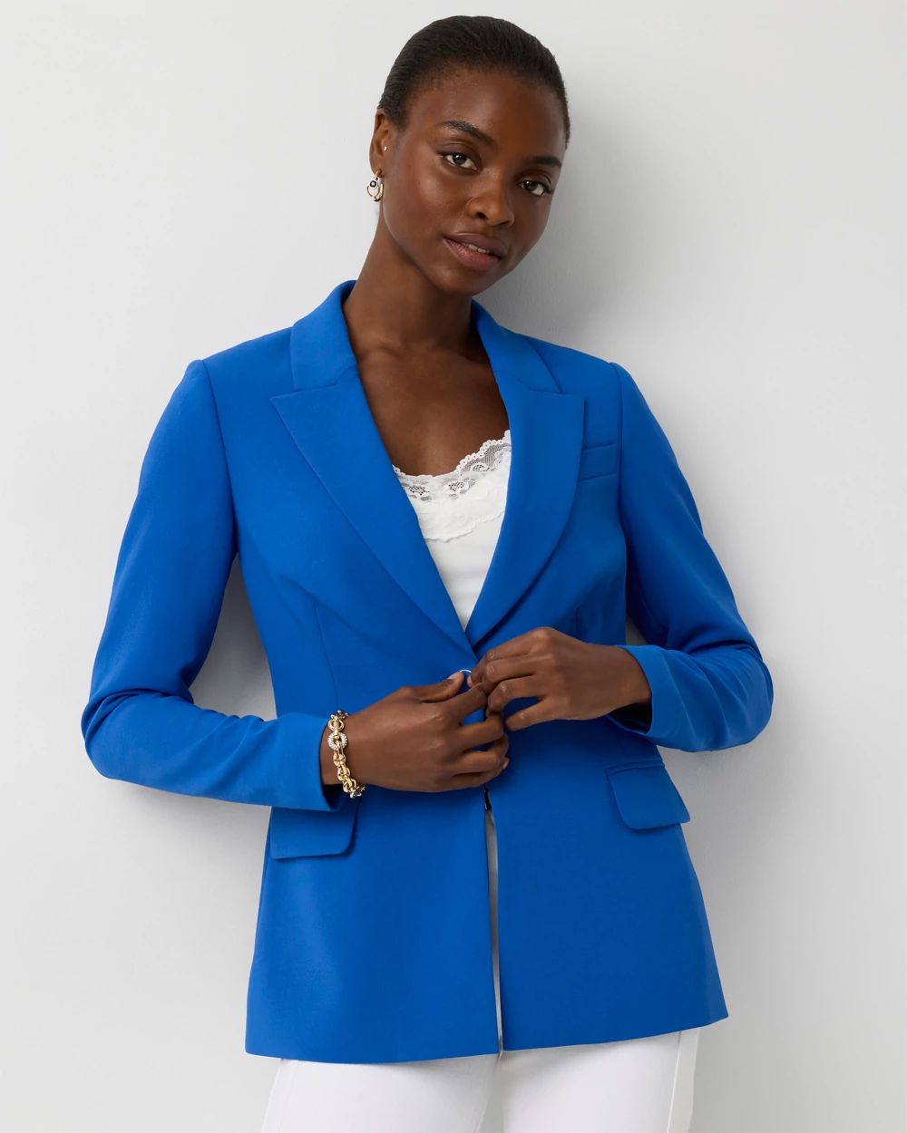 Petite Crepe Blazer